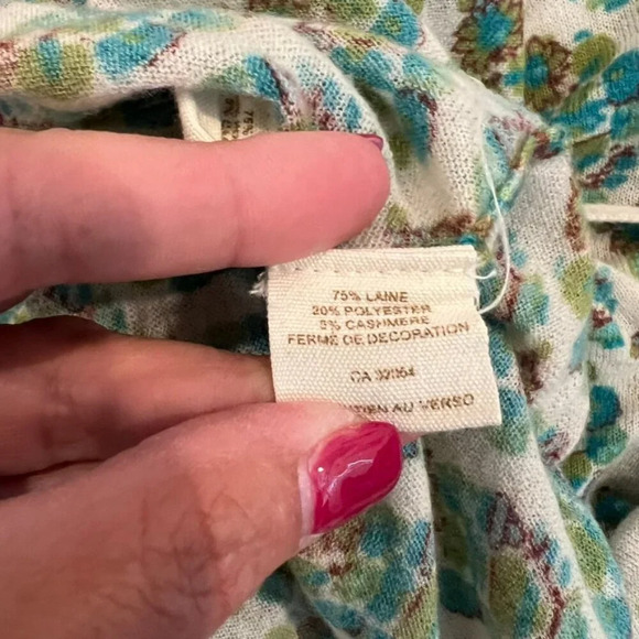 FREE PEOPLE XS Bohemian Babydoll Wool Cashmere Cap Sleeve Sweater Pearl Buttons - Picture 8 of 9